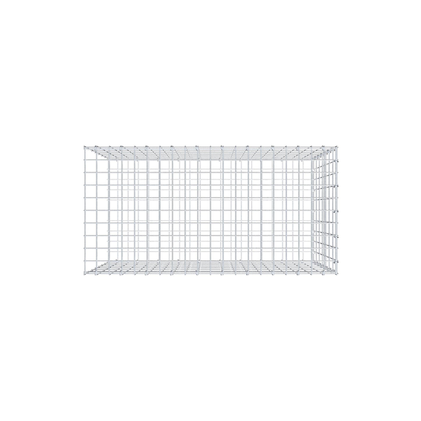 Pila adicional tipo 2 100 cm x 70 cm x 50 cm, malla 5 cm x 10 cm, anillo en C