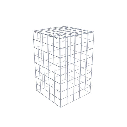Monteret gabion type 3 80 cm x 50 cm x 50 cm (L x H x D), maskestørrelse 10 cm x 10 cm, C-ring