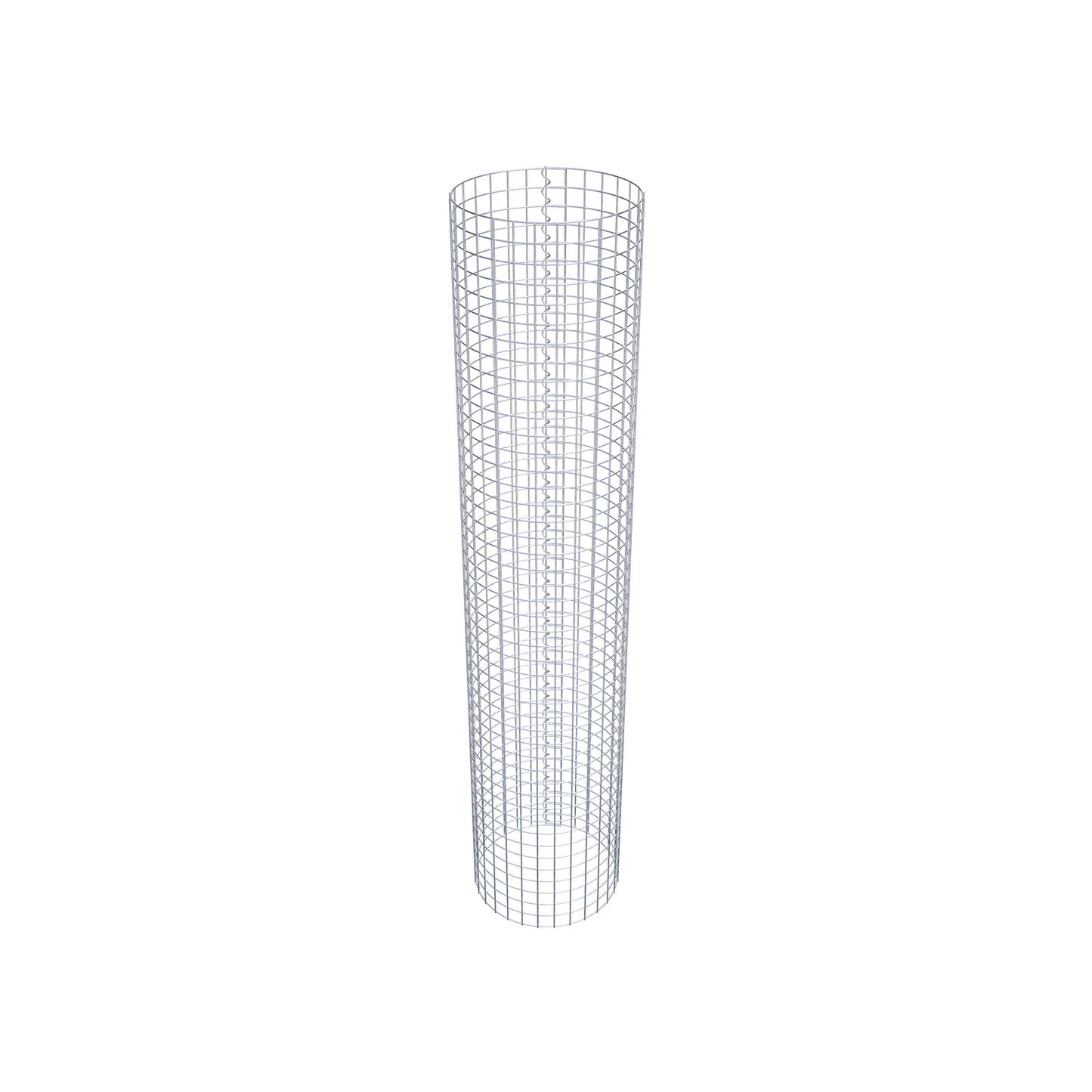 Coluna de gabião redonda 47 cm de diâmetro, 230 cm de altura, malhagem 5 cm x 5 cm
