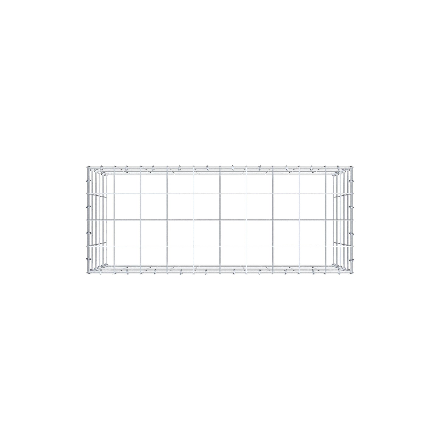 Type 3 oplegkorf 100 cm x 50 cm x 40 cm (L x H x D), maaswijdte 10 cm x 10 cm, C-ring