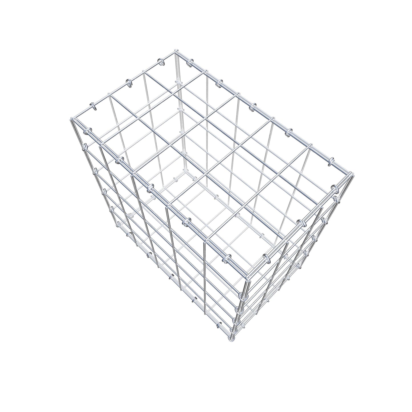 Gabião 50 cm x 50 cm x 30 cm (C x A x P), malhagem 10 cm x 10 cm, anel C