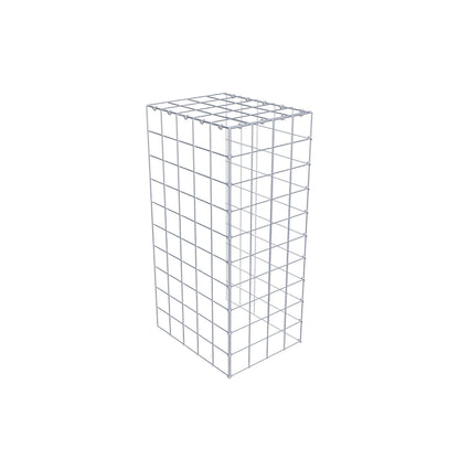 Monteret gabion type 4 100 cm x 50 cm x 40 cm (L x H x D), maskestørrelse 10 cm x 10 cm, C-ring