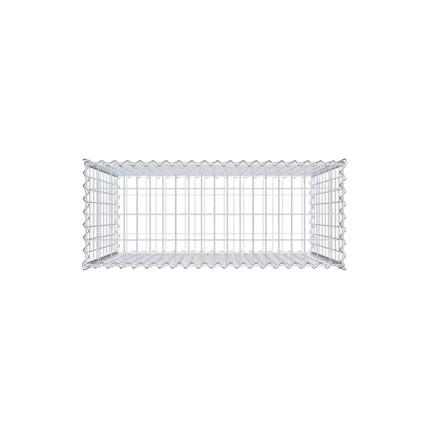 Gavión 100 cm x 100 cm x 40 cm (L x A x P), luz de malla 5 cm x 10 cm, en espiral