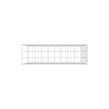 Monteret gabion type 2 100 cm x 60 cm x 30 cm (L x H x D), maskestørrelse 10 cm x 10 cm, C-ring