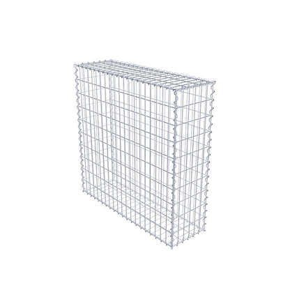 Sats med 2 gabioner 100 cm x 100 cm x 30 cm (L x H x D), maskstorlek 5 x 10 cm, spiral