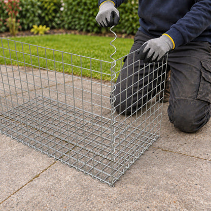 Gabion 100 cm x 60 cm x 50 cm (L x H x P), mailles 5 cm x 5 cm, spirale