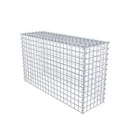 Opvokset gabion type 3 100 cm x 60 cm x 30 cm (L x H x D), maskestørrelse 5 cm x 5 cm, spiral