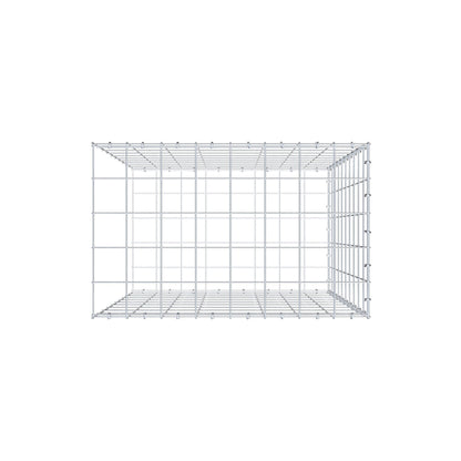Monteret gabion type 2 100 cm x 80 cm x 50 cm (L x H x D), maskestørrelse 10 cm x 10 cm, C-ring
