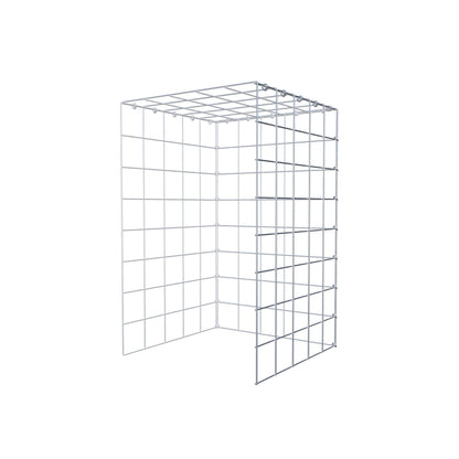 Mounted gabion type 4 80 cm x 50 cm x 50 cm (L x H x D), mesh size 10 cm x 10 cm, C-ring