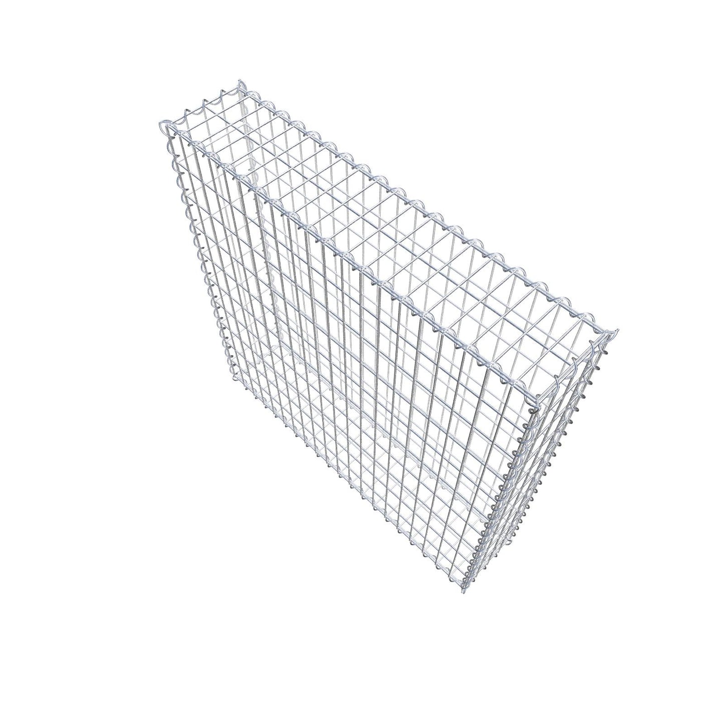 Gabion 100 cm x 100 cm x 20 cm (L x H x D), maskstorlek 5 cm x 10 cm, spiral