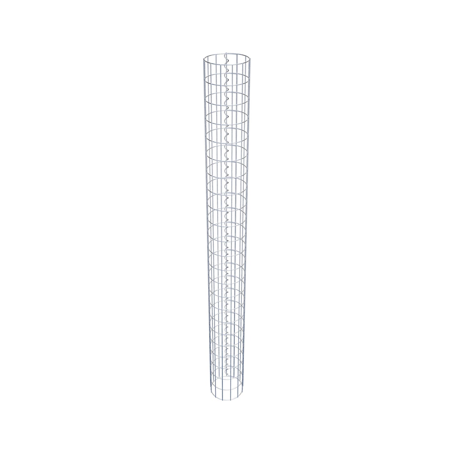 Gabion column around 22 cm diameter, 230 cm height, mesh size 5 cm x 10 cm