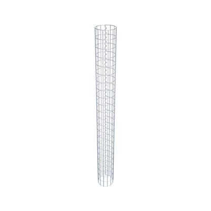 Gabion column around 22 cm diameter, 230 cm height, mesh size 5 cm x 10 cm