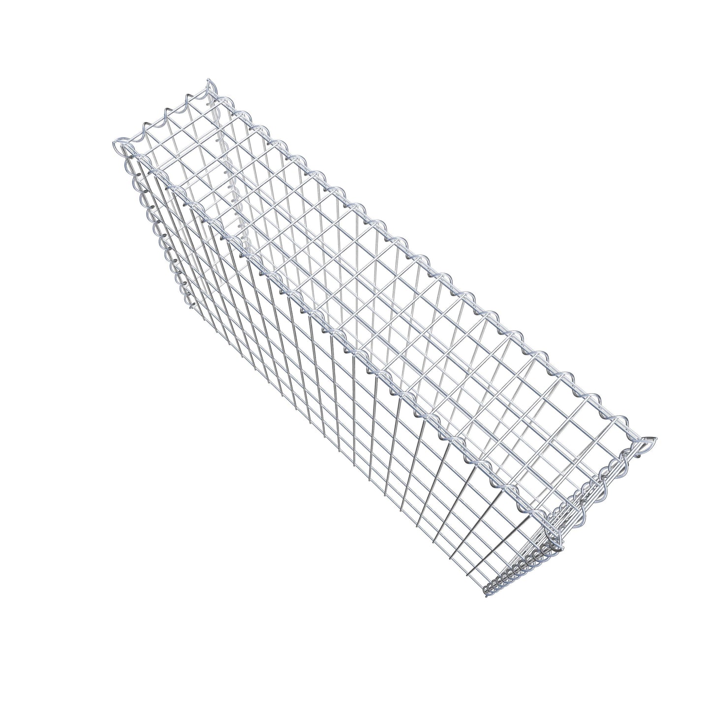 Gavión adulto tipo 3 100 cm x 60 cm x 20 cm (largo x alto x profundidad), tamaño de malla 5 cm x 10 cm, espiral