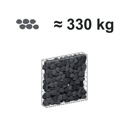 Gabione 100 cm x 100 cm x 20 cm (L x H x T), Maschenweite 10 cm x 10 cm, Spirale