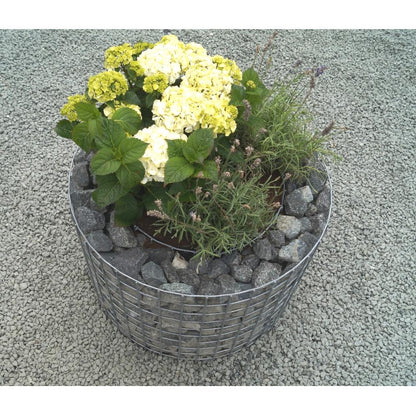 Lit surélevé rond, diamètre extérieur 62 cm, hauteur 50 cm, mailles 5 x 5 cm, épaisseur des parois 10 cm