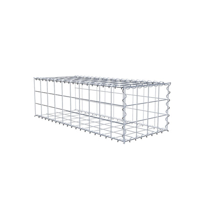Gabion rapporté type 2 100 cm x 30 cm x 40 cm (L x H x P), mailles 10 cm x 10 cm, spirale