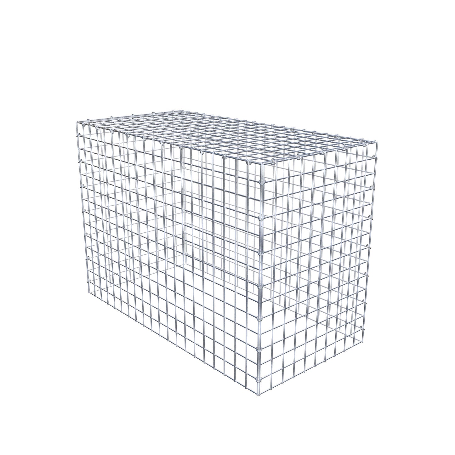 Monteret gabion type 3 100 cm x 70 cm x 50 cm (L x H x D), maskestørrelse 5 cm x 5 cm, C-ring