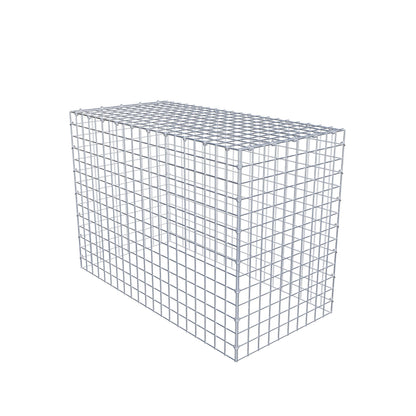 Monteret gabion type 3 100 cm x 70 cm x 50 cm (L x H x D), maskestørrelse 5 cm x 5 cm, C-ring