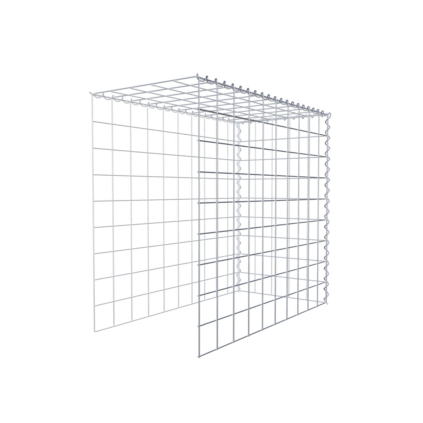 Gabbione aggiuntivo tipo 4 100 cm x 90 cm x 50 cm (L x H x P), maglia 10 cm x 10 cm, spirale