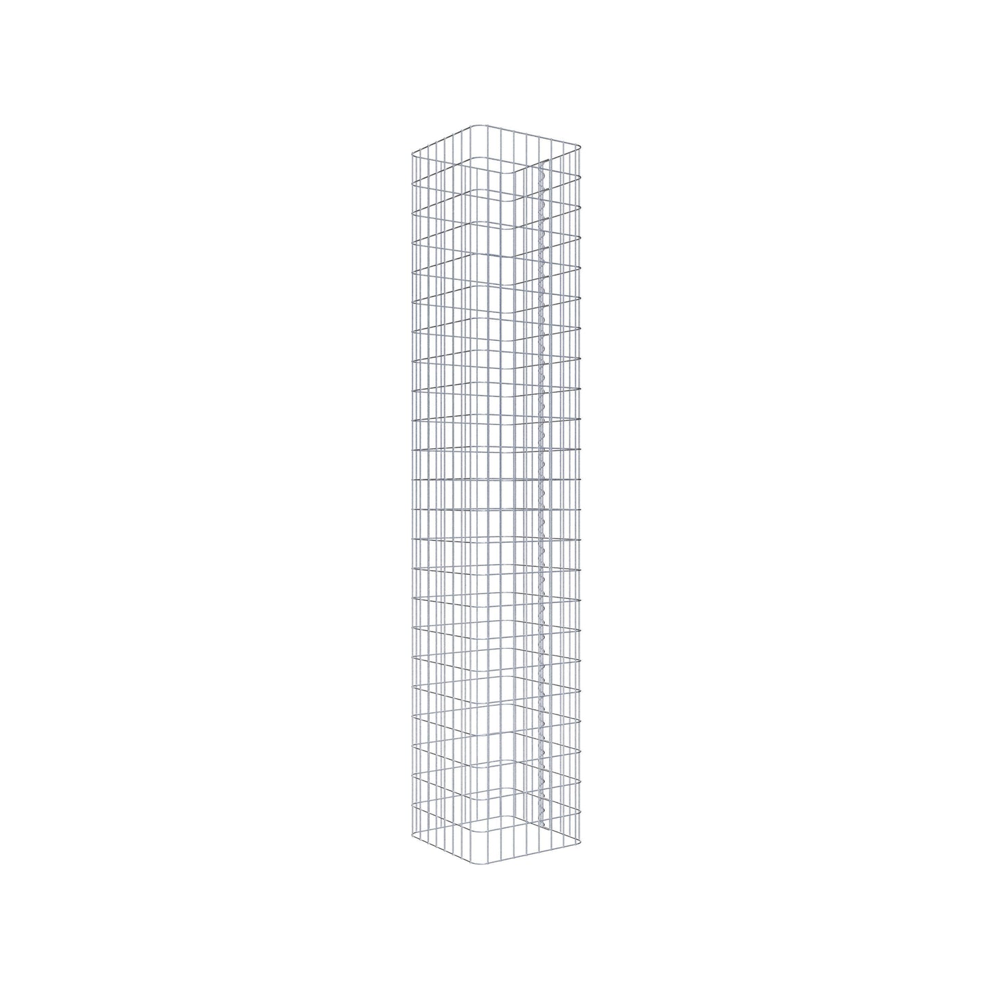 Gabionsøjle firkantet 42 cm x 42 cm, 230 cm højde, MW 5 cm x 10 cm