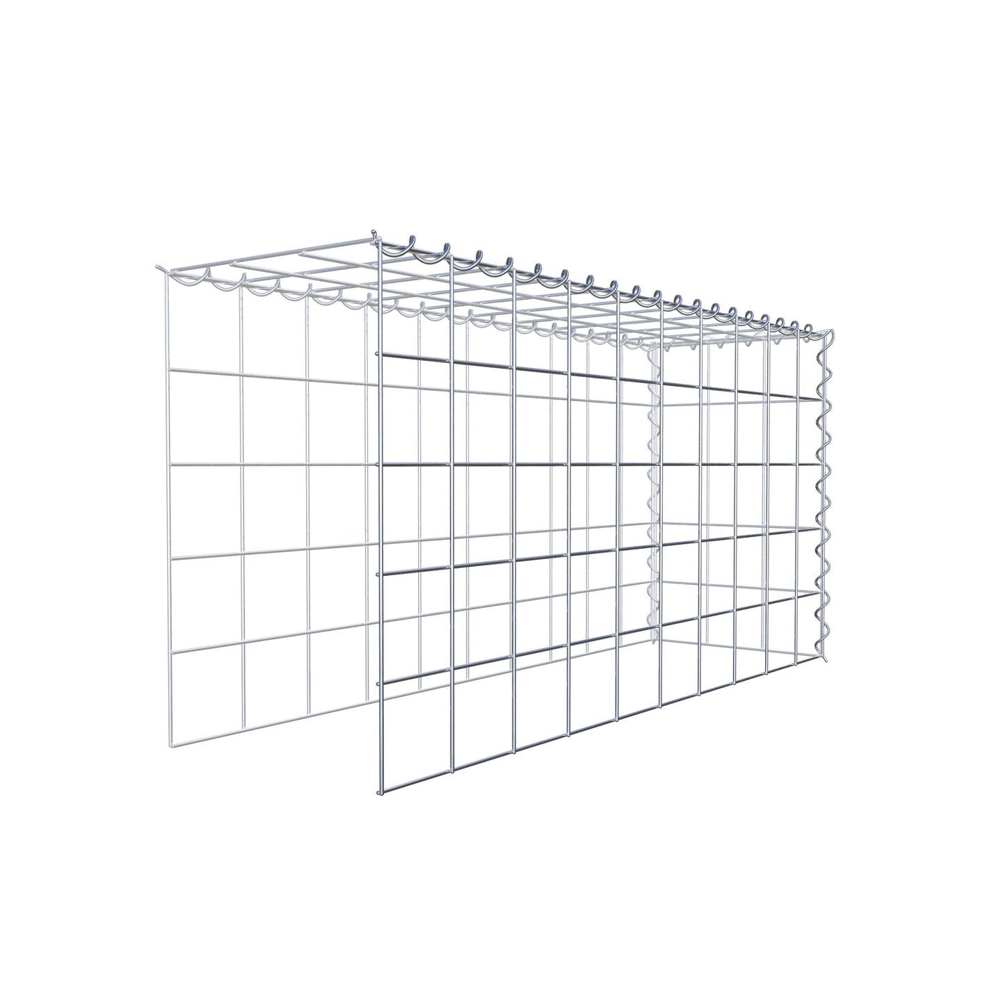 Gabião tipo 4 100 cm x 50 cm x 30 cm (C x A x P), malhagem 10 cm x 10 cm, espiral