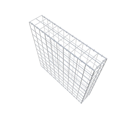 Monteret gabion type 2 100 cm x 100 cm x 20 cm (L x H x D), maskestørrelse 10 cm x 10 cm, C-ring