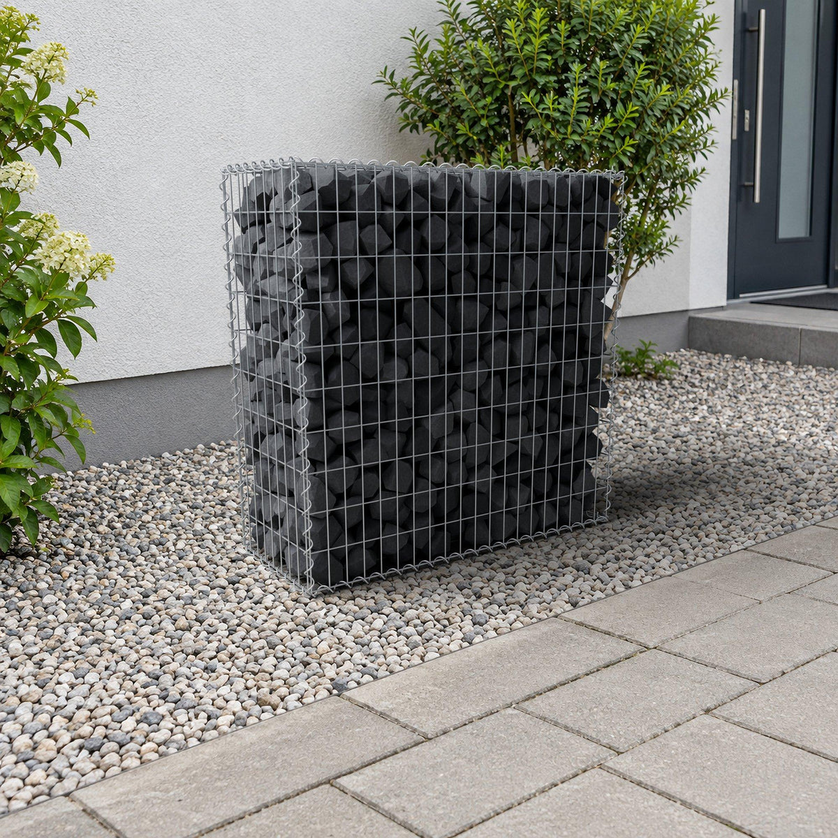 Gabion 100 cm x 100 cm x 40 cm (L x H x D), mesh size 5 cm x 10 cm, spiral