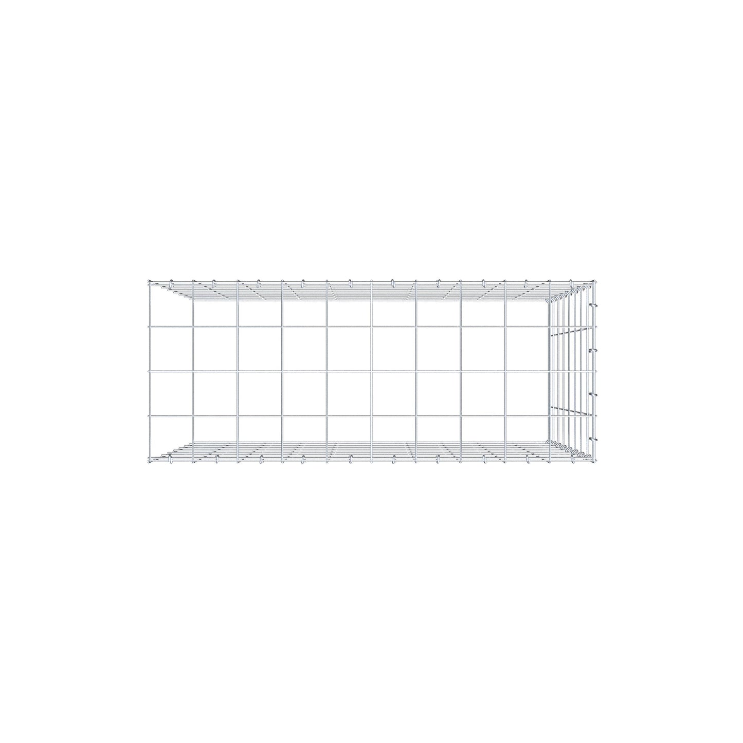 Fourche rapportée type 4 100 cm x 80 cm x 40 cm (L x H x P), mailles 10 cm x 10 cm, anneau C