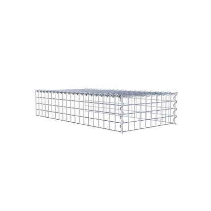 Gabion rapporté type 4 100 cm x 20 cm x 50 cm (L x H x P), mailles 5 cm x 5 cm, spirale