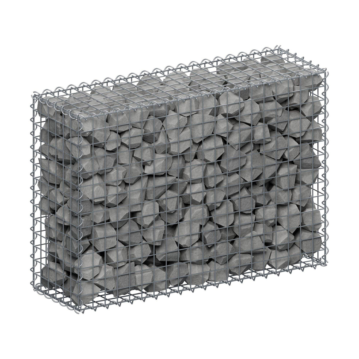 Gabion 100 cm x 70 cm x 30 cm (L x H x P), mailles 5 cm x 5 cm, spirale