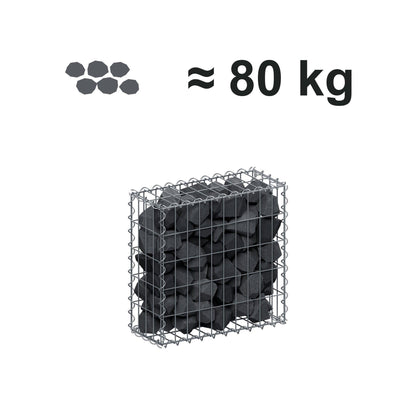 Gabion 50 cm x 50 cm x 20 cm (L x H x D), maskestørrelse 5 cm x 10 cm, spiral