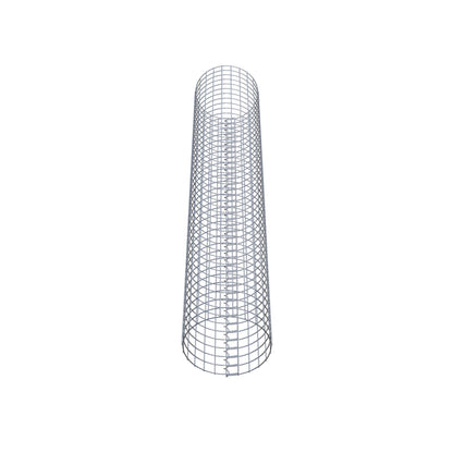 Columna de gaviones redonda 37 cm de diámetro, 200 cm de altura, malla 5 cm x 5 cm