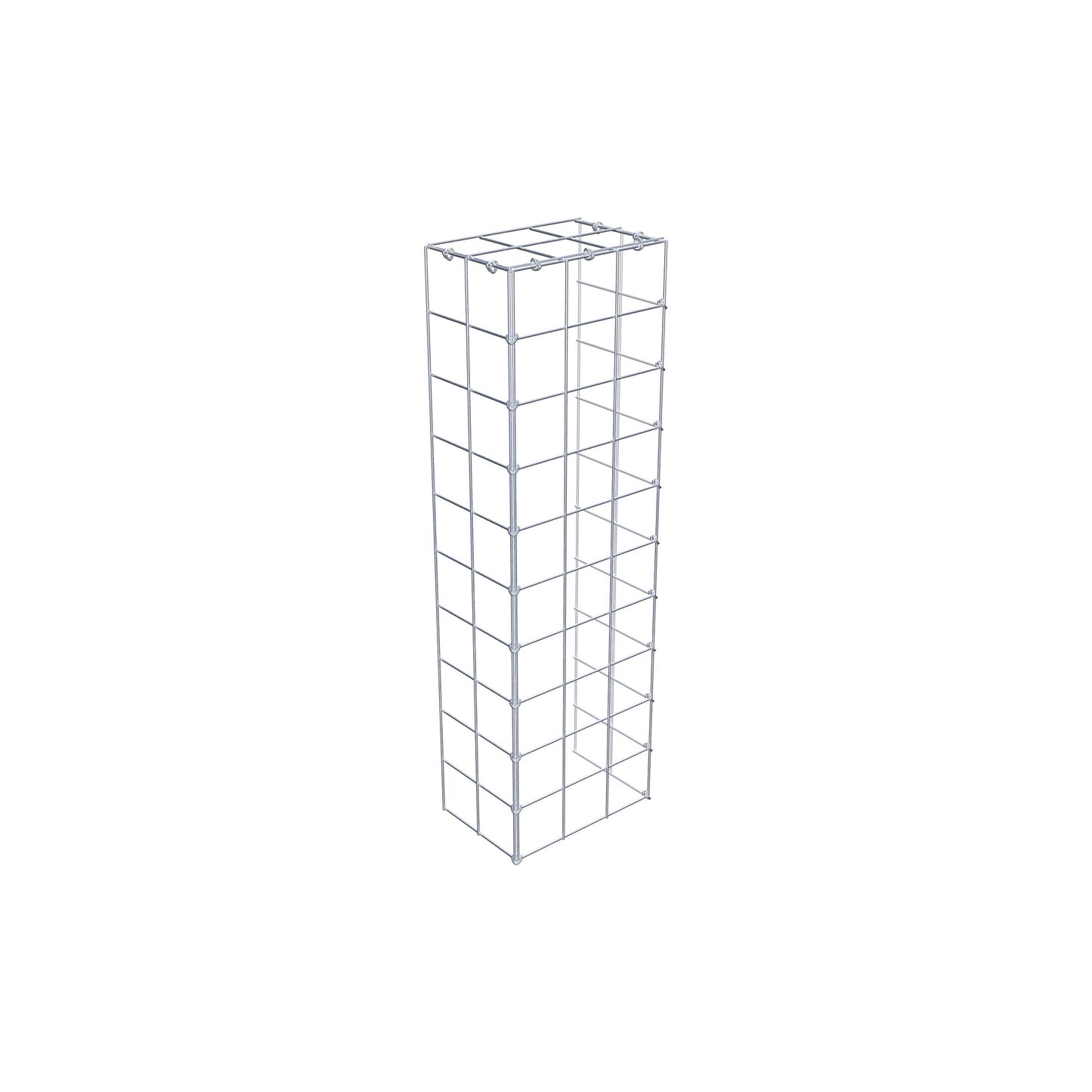 Typ 4 påbyggnadsgabion 100 cm x 20 cm x 30 cm (L x H x D), maskstorlek 10 cm x 10 cm, C-ring