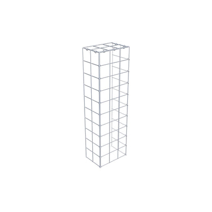 Typ 4 påbyggnadsgabion 100 cm x 20 cm x 30 cm (L x H x D), maskstorlek 10 cm x 10 cm, C-ring