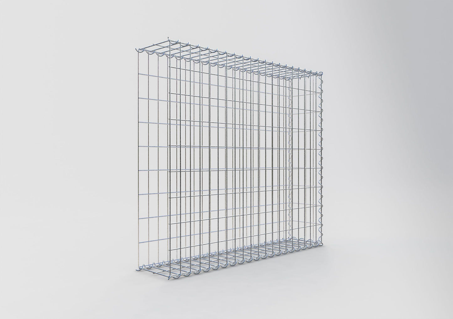 Opvokset gabion type 2 100 cm x 90 cm x 20 cm (L x H x D), maskestørrelse 5 cm x 10 cm, spiral