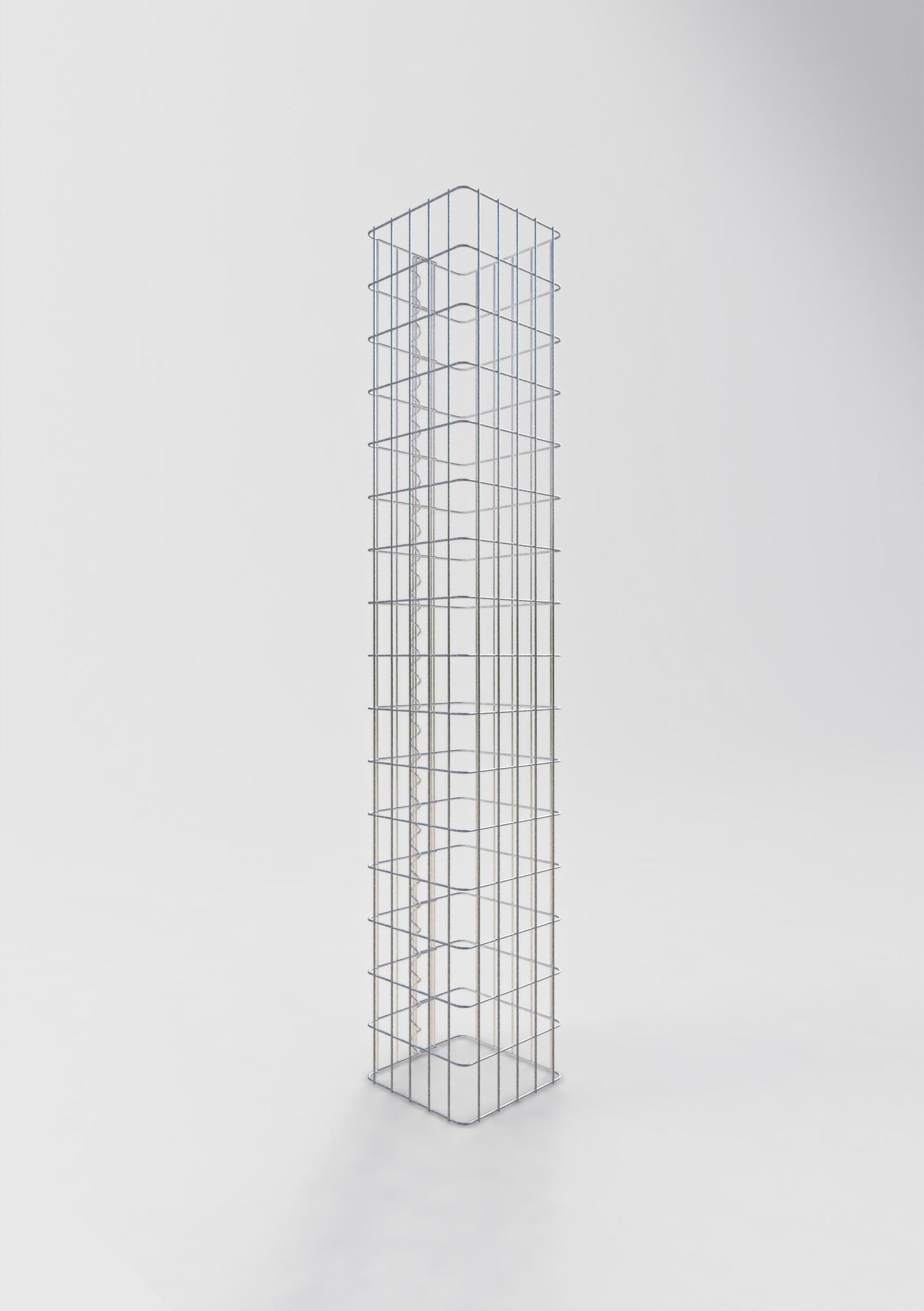 Gabionsøjle firkantet 27 cm x 27 cm, 160 cm højde, MW 5 cm x 10 cm