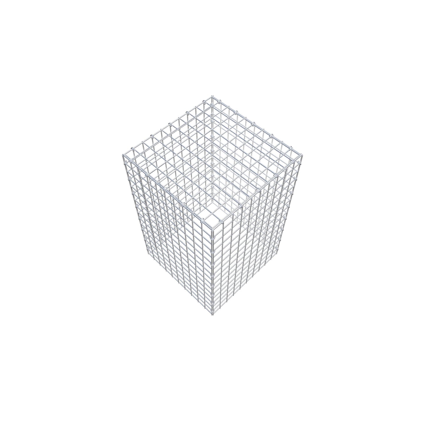 Monteret gabion type 3 80 cm x 50 cm x 50 cm (L x H x D), maskestørrelse 5 cm x 5 cm, C-ring
