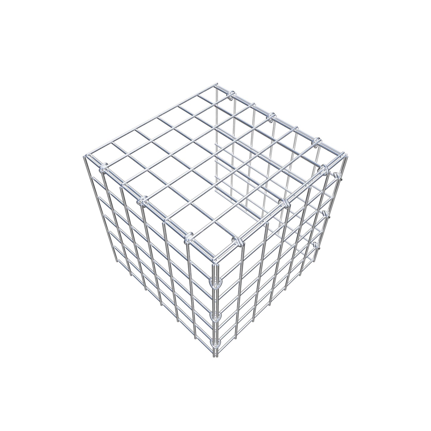 Monteret gabion type 4 30 cm x 30 cm x 30 cm (L x H x D), maskestørrelse 5 cm x 5 cm, C-ring