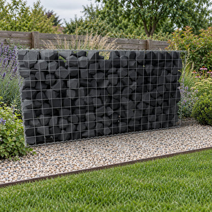 Gabion 200 cm x 100 cm x 20 cm (L x H x P), mailles 10 cm x 10 cm, spirale