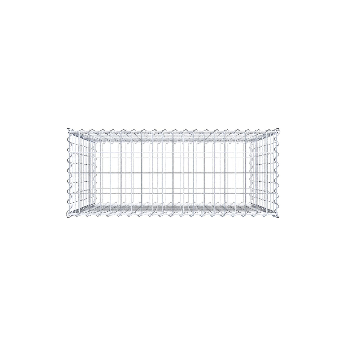 Gabion 100 cm x 100 cm x 40 cm (L x H x D), mesh size 5 cm x 10 cm, spiral