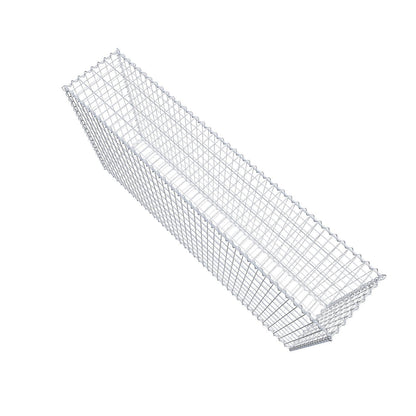 Gabbione 200 cm x 100 cm x 40 cm (L x H x P), maglia 5 cm x 10 cm, spirale