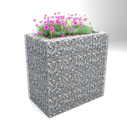 Højbed firkantet 100 cm x 100 cm x 60 cm (L x H x D), maskestørrelse 5 x 10 cm, vægtykkelse 10 cm
