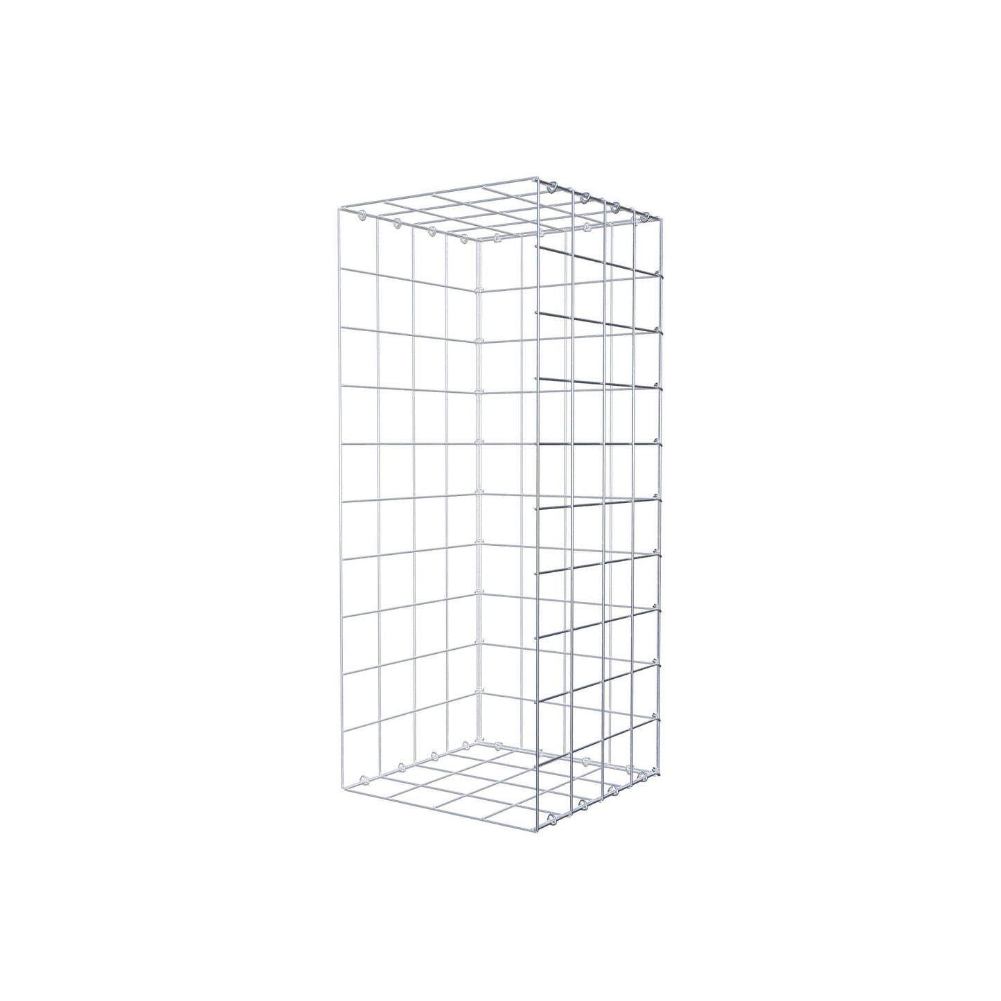 Gabbione aggiuntivo di tipo 2 100 cm x 40 cm x 40 cm (L x H x P), maglia 10 cm x 10 cm, anello a C