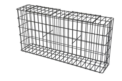 Varmförzinkad gabion 102 cm x 52 cm x 22 cm, maskstorlek 5 cm x 10 cm, helsvetsad