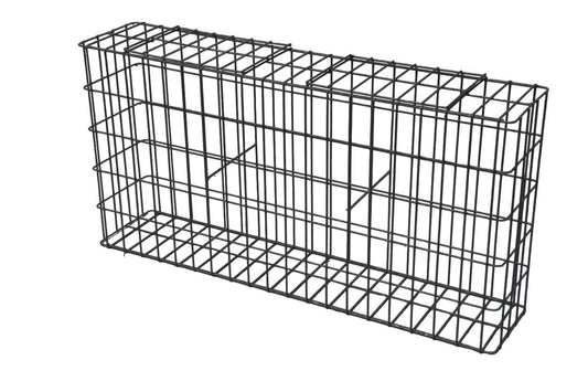 Varmförzinkad gabion 102 cm x 52 cm x 22 cm, maskstorlek 5 cm x 10 cm, helsvetsad