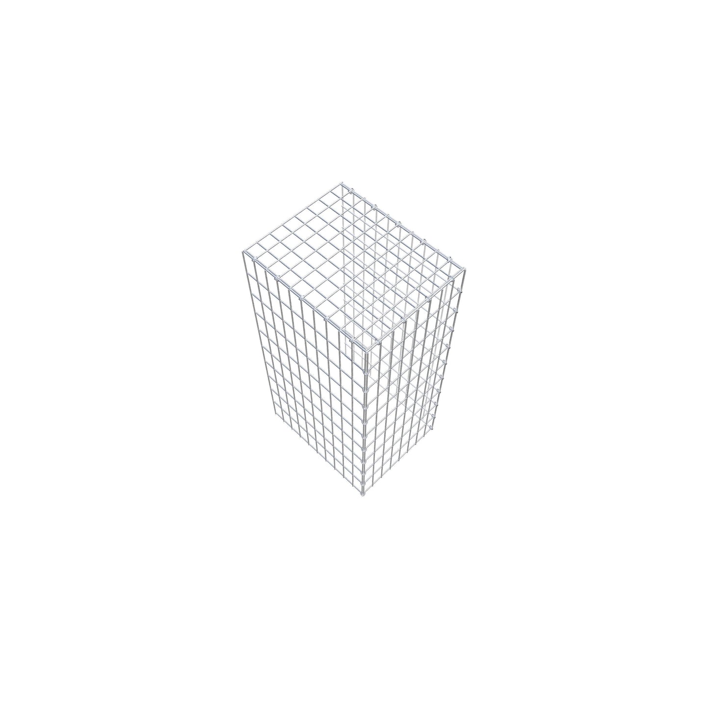 Typ 4 påbyggnadsgabion 100 cm x 50 cm x 40 cm (L x H x D), maskstorlek 5 cm x 10 cm, C-ring