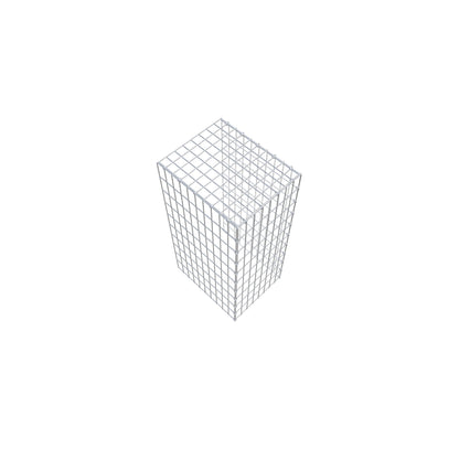 Typ 4 påbyggnadsgabion 100 cm x 50 cm x 40 cm (L x H x D), maskstorlek 5 cm x 10 cm, C-ring