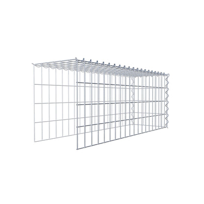 Opvokset gabion type 4 100 cm x 40 cm x 30 cm (L x H x D), maskestørrelse 5 cm x 10 cm, spiral