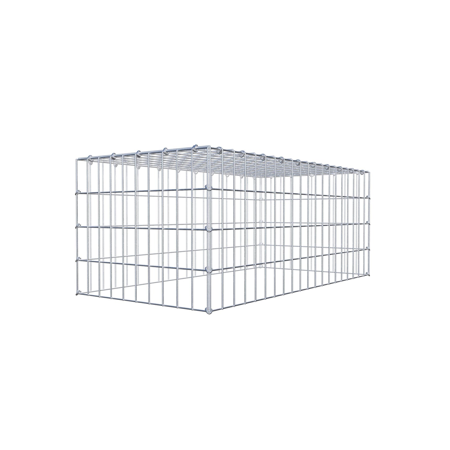 Gavión complementario de tipo 3 100 cm x 40 cm x 50 cm (L x A x P), malla 5 cm x 10 cm, anillo en C