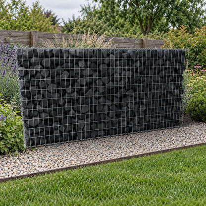 Gabião 200 cm x 100 cm x 50 cm (C x A x P), malhagem 5 cm x 10 cm, espiral